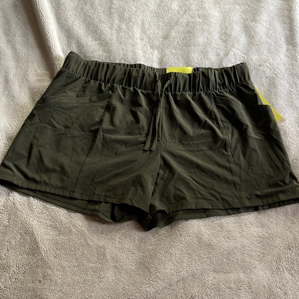 Forest green All in Motion silky leisure shorts